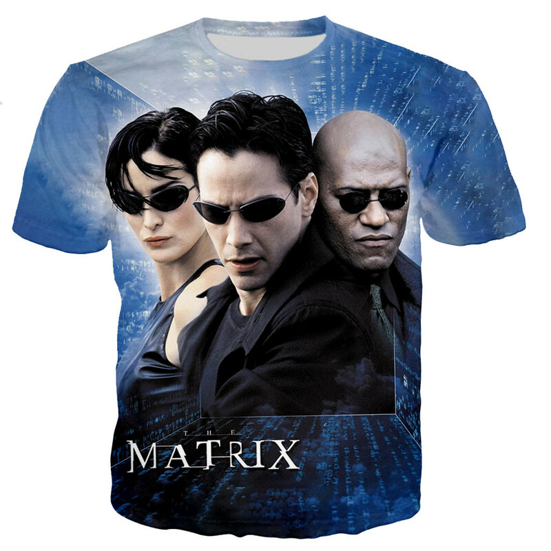 T-shirt The Matrix pour hommes et femmes, Streetwear de Style décontracté avec impression en 3D, 2021