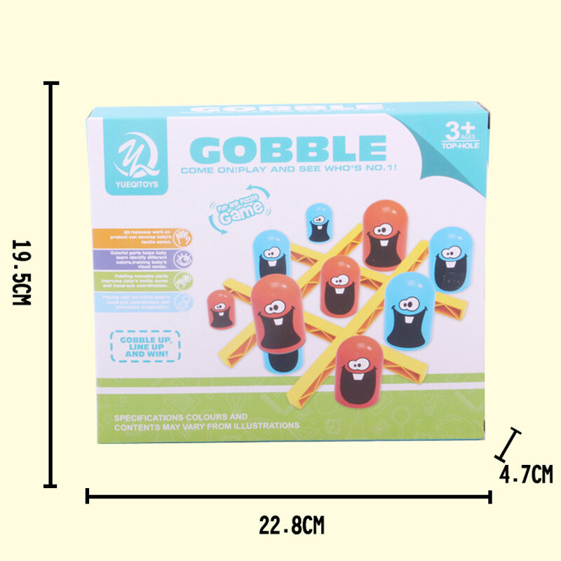 Dropshipping Educational Toys Plastic Kids/Baby Intellectual Gobble Board Game Three in a Row Children Toy Kids Birthday Gifts