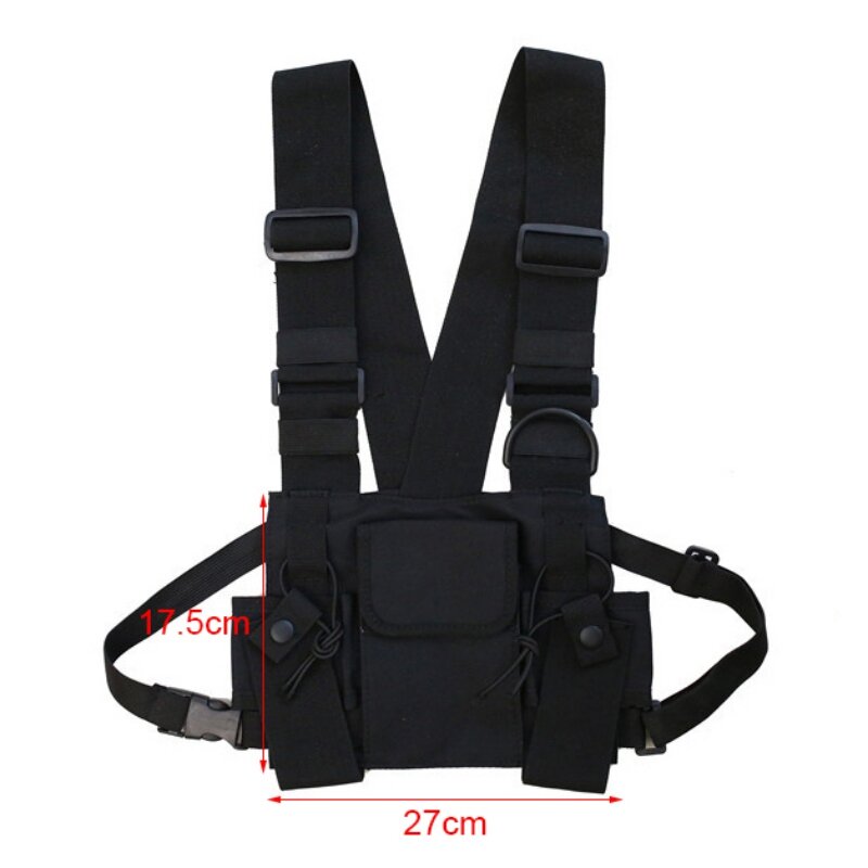 Neue Brust Rig Tasche Multi-tasche Weste Hip Hop Streetwear Funktionale Taktische Harness Brust Rig Pack Einstellbare Taille Tasche 1