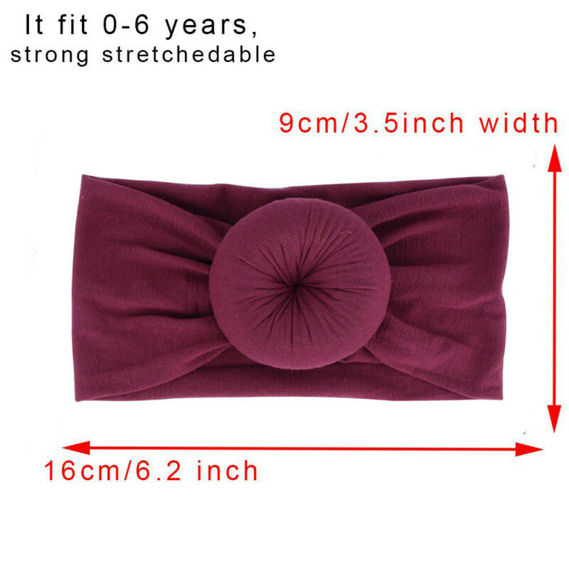 Diadema con lazo de nailon para niñas, turbante elástico para la cabeza, regalo, 21 colores, 0-6 años, novedad, 2020
