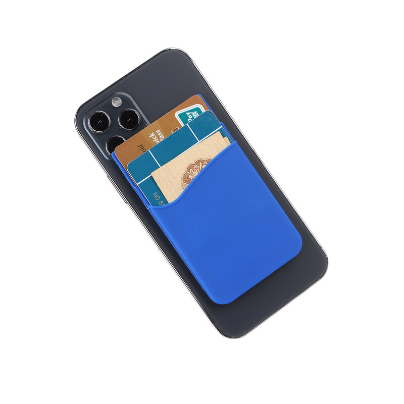 Silicone Phone Card Holder Wallet Case Phone Wallet Stick On Credit Card Holder Phone Pocket for Almost All Cell Phone