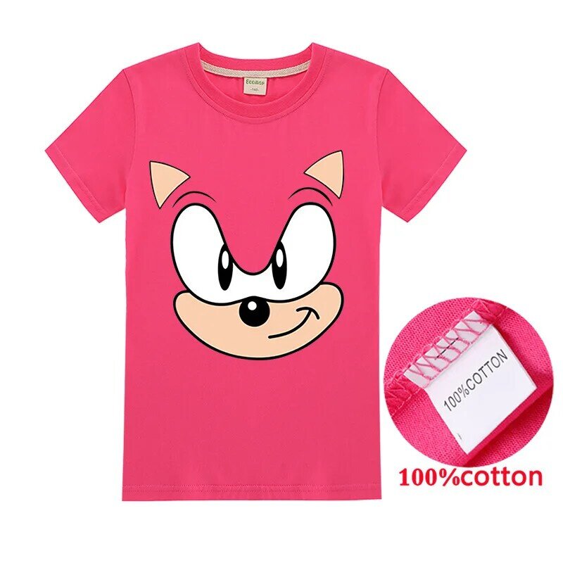 2020 nowa wiosna jesień bawełna cartoon Sonic jeż dzieci bluza z kapturem z długimi rękawami moda strój sportowy letnia koszulka
