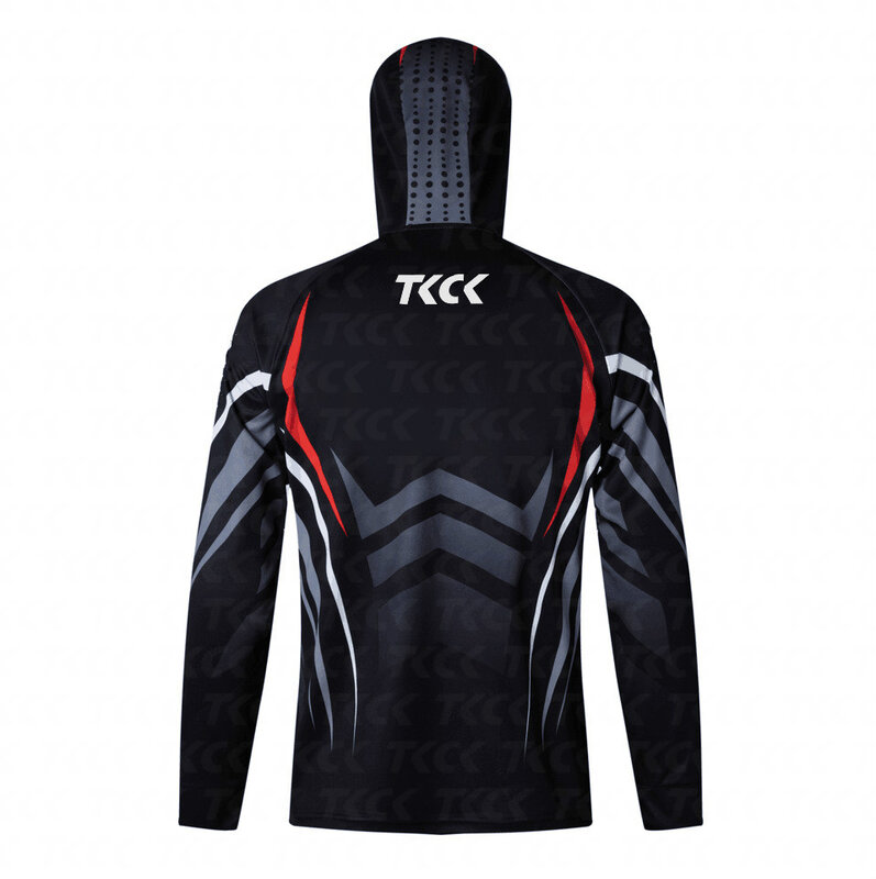 TKCK Pro-ropa de pesca Anti-UV para exteriores, camisa de secado rápido con ventilación, protector solar de manga larga para ciclismo, camisetas de pesca
