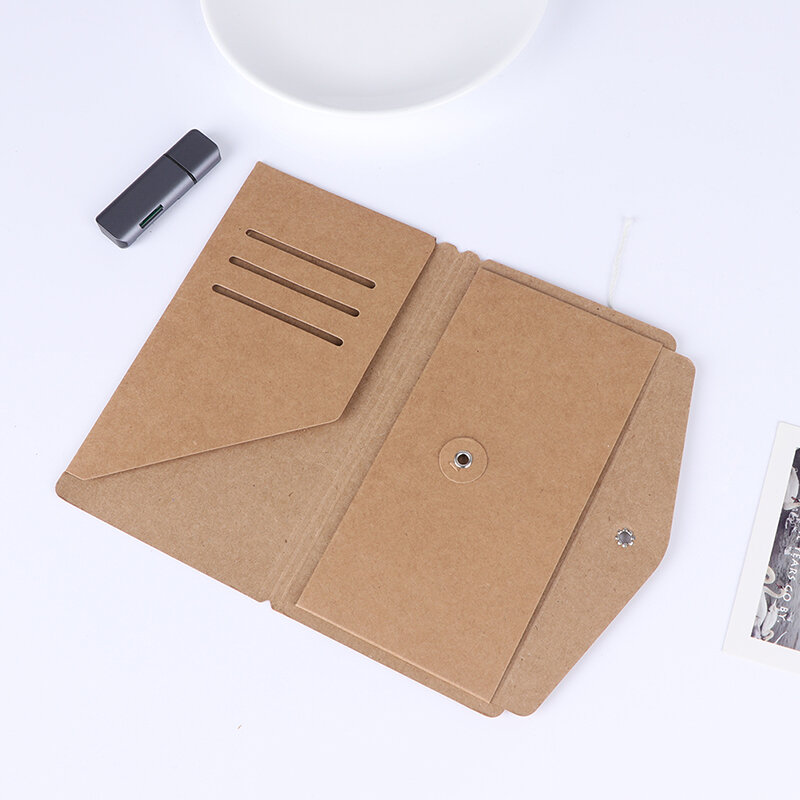 Papel kraft porta cartão de visita, acessórios para arquivos e caderno