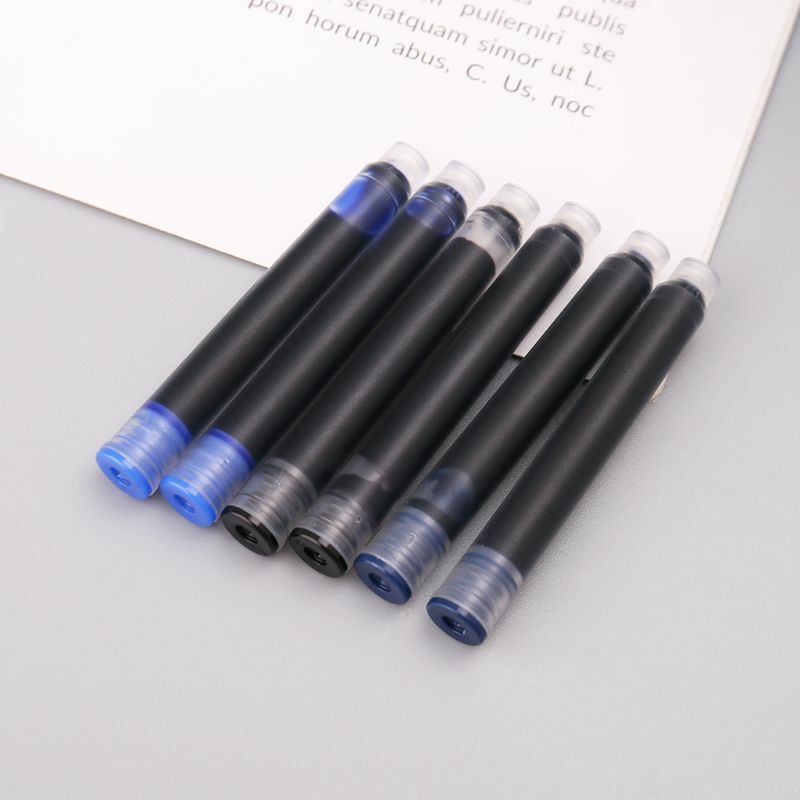 Jinhao – stylo à plume universel noir bleu, cartouche de Sac d'encre, recharges de 100mm, papeterie de bureau scolaire 2.6 pièces