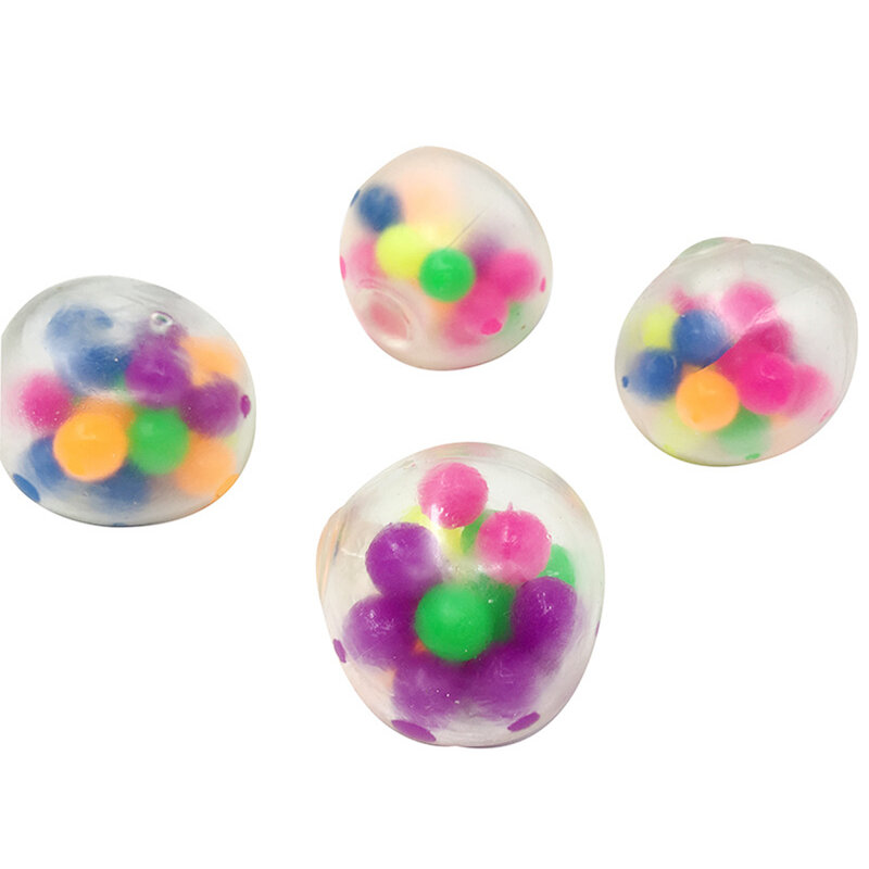 Colorful Ball Autism Mood Toy Fidget Squeeze Relief Healthy Gadget Vent Toy Children Relieve Autism Gift Clear Stress Balls