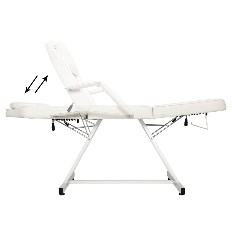 HZ015-Silla de salón de belleza, sillón de barbero de doble uso, sin taburete pequeño, color blanco