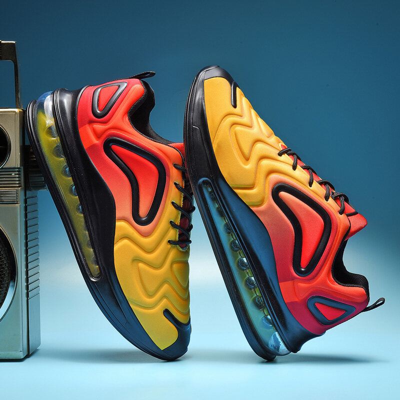 Sneakers Pria Sepatu Desainer Modis Sepatu Lari Udara Sepatu Gym Pria Sepatu Jalan Kasual Luar Ruangan Sepatu Pasangan Renda Ringan