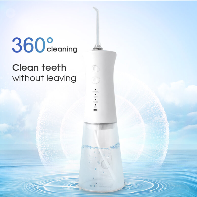 Boi 4 Mode 280ml Tank Portable Water Flosser USB Rechargeable Pulse Jet For False Dental Teeth Cleaner Electric Oral Irrigator