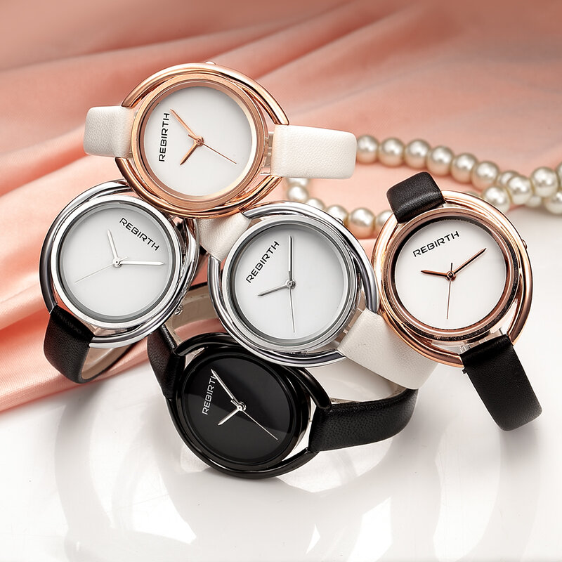 Reloj de pulsera de cuero de lujo para Mujer, cronógrafo de moda, femenino