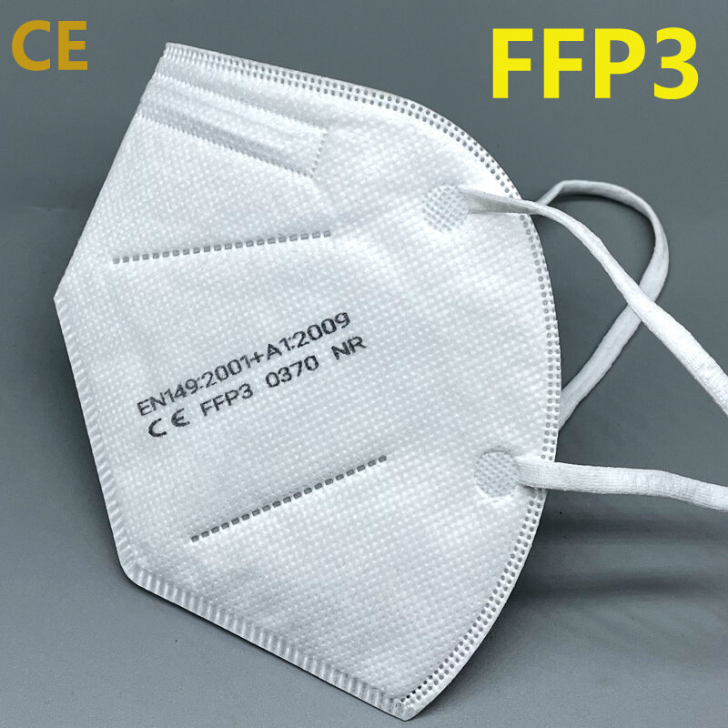 Máscara ffp3 reutilizable para hombre y mujer, cubrebocas homologadas con tirantes elásticos, respirador con protector facial