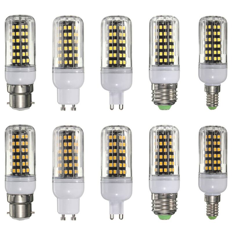Untuk G9 E27 E14 GU10 B22 E27 14W 84SMD 2835 LED Jagung Bulb Hangat Putih Putih Lampu 110V