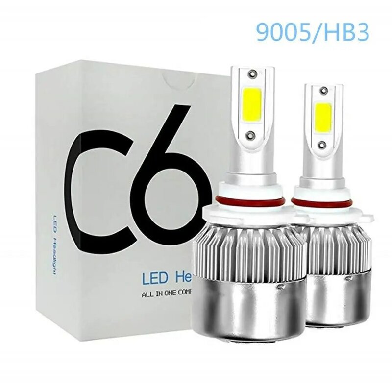 NEW C6 H1 H3 Car Led Headlight Bulbs H7 LED Car Lights H4 880 H11 HB3 9005 HB4 9006 H13 6000K 72W 12V 7600LM Auto Headlamps
