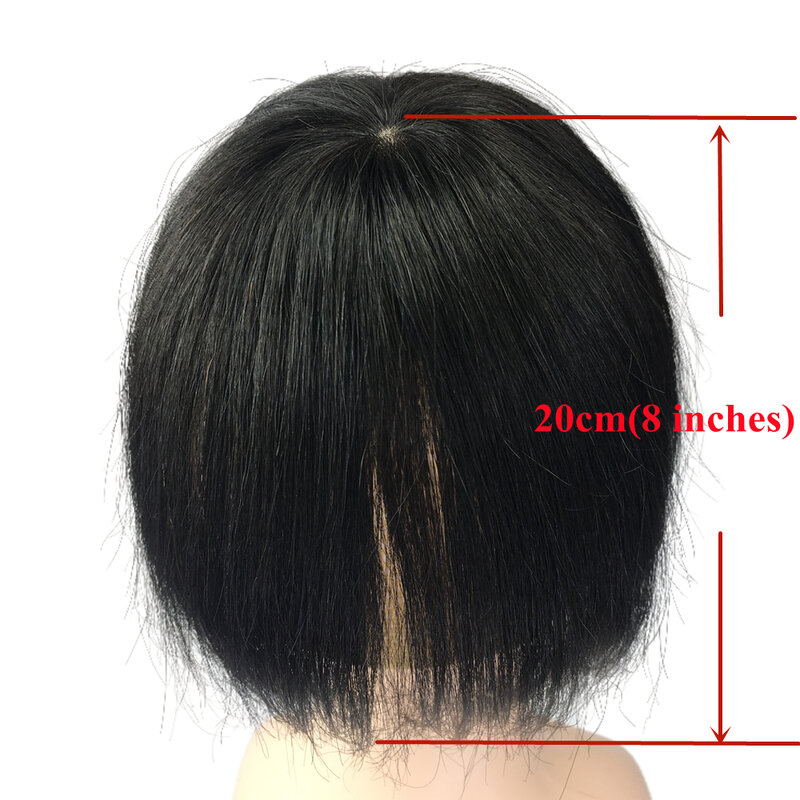 Halo Lady Beauty 8 ''-12'' คลิป Toppers Bangs 100% Natural Natural ตรงบราซิล Non-Remy ผมเครื่อง