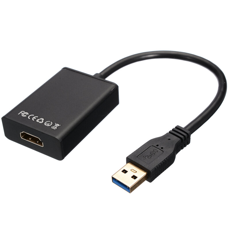 Konwerter USB 3.0 na HDMI 1080P USB3.0 na HDMI adapter graficzny multimedialny wyświetlacz adapter kabla wideo do laptopa HDTV TV