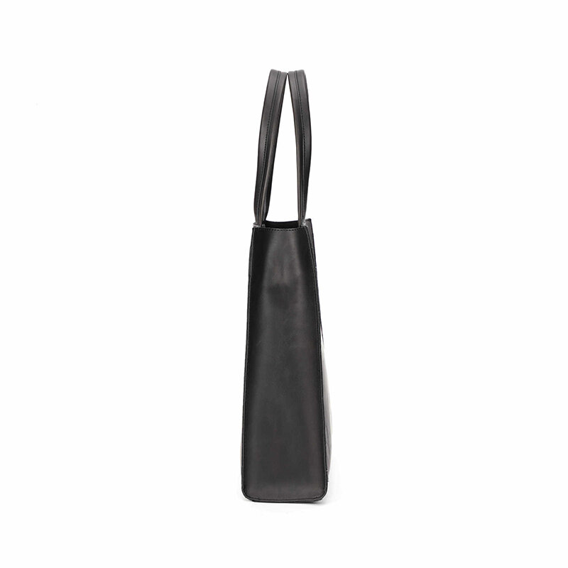 Lançamento bolsa de mão masculina couro preto crazy horse mala de arquivo estilo vertical pasta