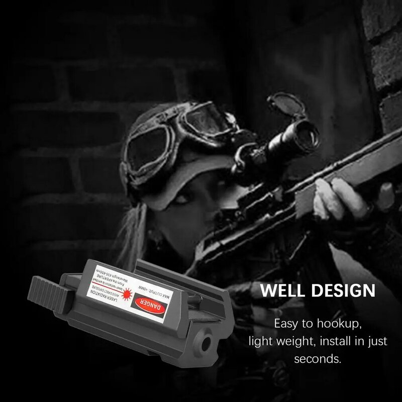 사냥 레드 도트 레이저 미니 컴팩트 시력 21mm 피카티니 레일 마운트, 전술 라이플 스코프 권총