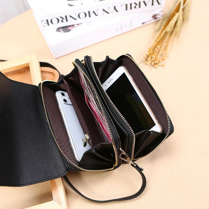 女性のためのトレンディなブランドの財布,女性のハンドバッグ,デザイナーのpuレザー,携帯電話の財布,新しい