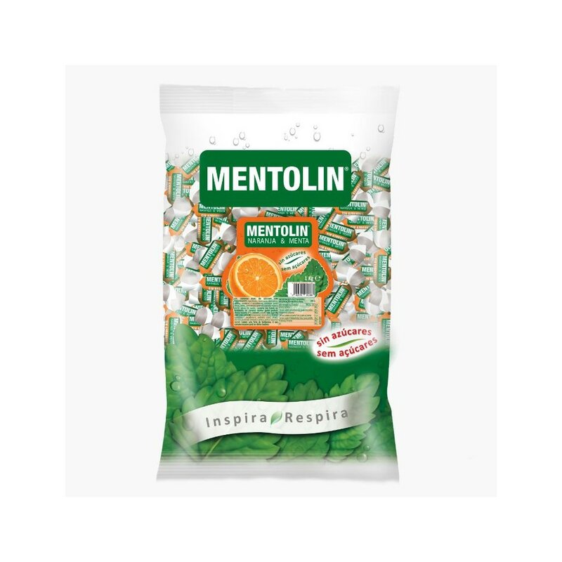 Mentolin pomarańczowy i miętowy cukier-bezpłatna torba 1 kilogram cukierkowy pomarańczowy smak z mentolem i dodatkową witaminą C idealny do inspirowania i oddychania bez glutenu GMO