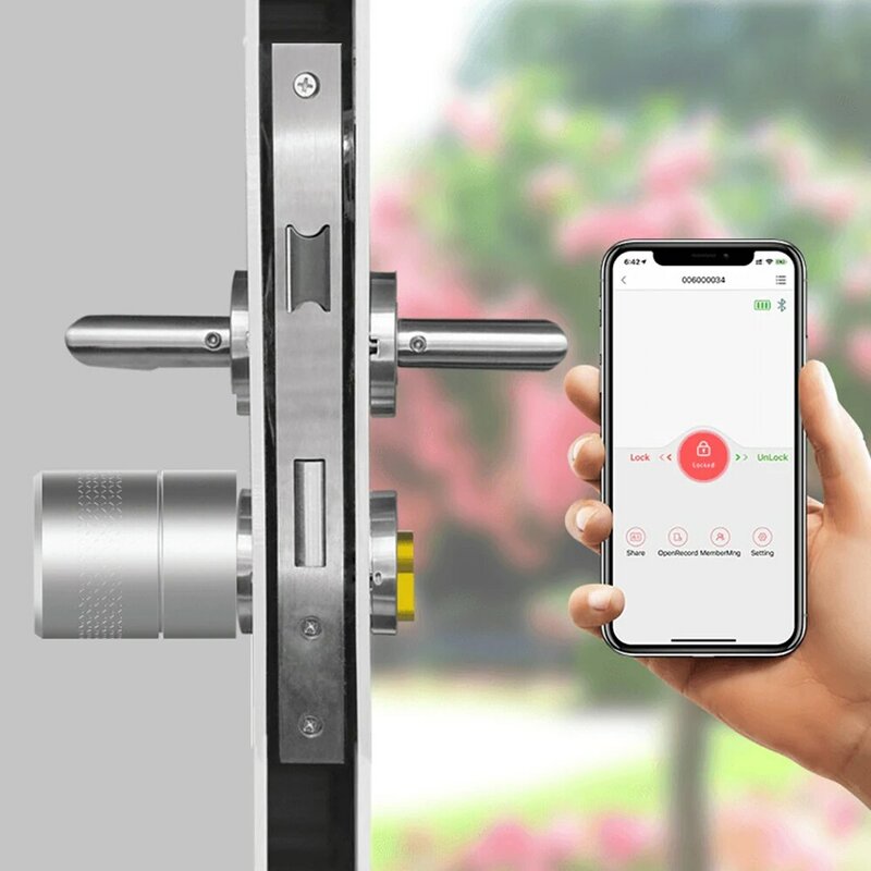 Дверной смарт-замок со сканером отпечатков пальцев, Wi-Fi/Bluetooth/клавиатура/биометрический смарт-замок для офиса/отеля/квартиры