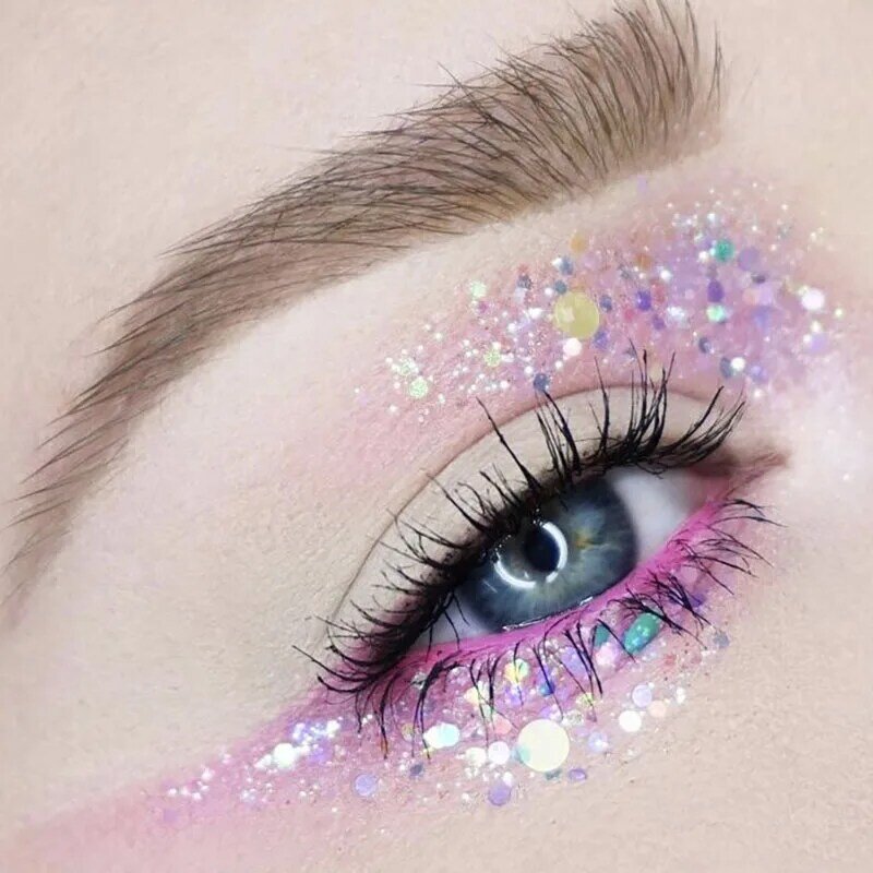 12 Kleuren 10G Nail Decoratie Glitter Eye Make-Up Sequin Glitter 3D Vlok Feestelijke Party Decoratie Voor Nagels Of Gezicht