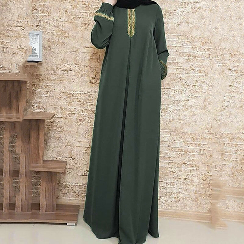 Vestido muçulmano, vestido maxi para mulheres, tamanhos grandes, estampa abaya bullet, vestido longo rattan, roupa islâmica, peru