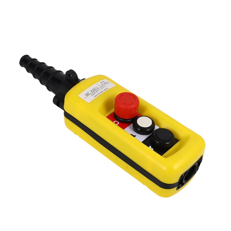 Control de elevación colgante XAC-A2913 Botón de mano impermeable interruptor con manija de polipasto eléctrico, 2 botones con dos velocidades y