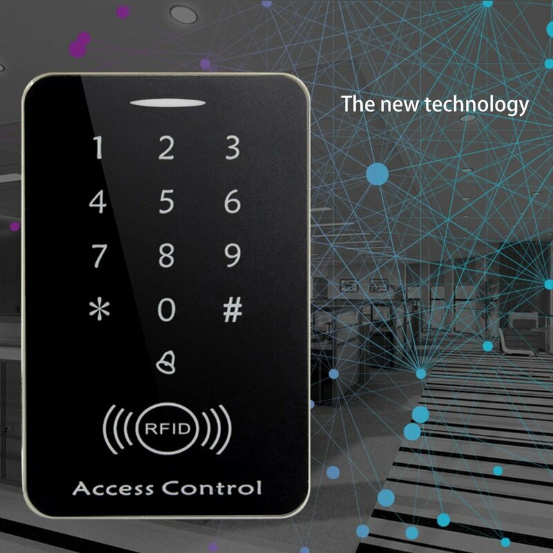 M203SE RFID samodzielny ekran dotykowy karta kontroli dostępu czytnik kart z klawiatura cyfrowa 10 sztuk klucze karty do mieszkania w domu fabryki