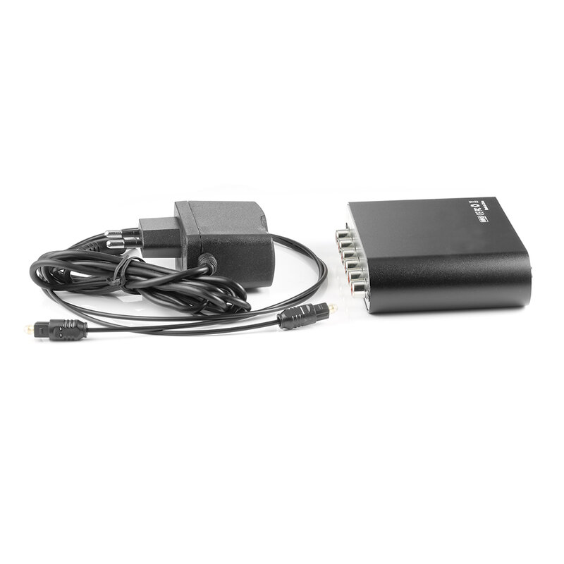 Digital 5.1 ue decodificador de áudio dolby dts/Ac-3 óptico para 5.1-canal rca conversor analógico áudio som adaptador amplificador conversor