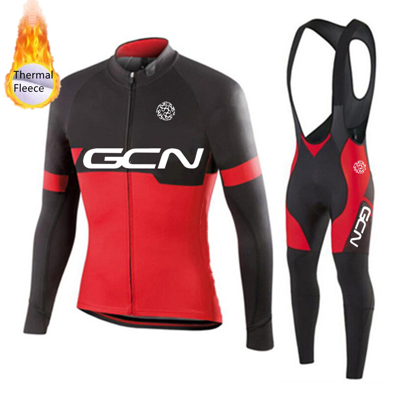 2022 GCN ขี่จักรยานฤดูหนาวความร้อนขนแกะใหม่ MTB จักรยานเสื้อผ้า Ropa Ciclismo จักรยานแขนยาวชุดเสื้อผ้า