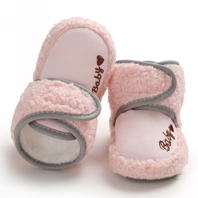 Bobora-zapatos cálidos de invierno para bebé, calzado de algodón para primeros pasos, bonitos para bebé, niño y niña, zapatos de Interior de suela suave para 0-18M
