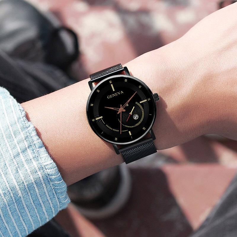นาฬิกาผู้ชาย2022แฟชั่นบุรุษธุรกิจนาฬิกา Ultra Thin สแตนเลสสตีลควอตซ์นาฬิกาข้อมือนาฬิกา Reloj Hombre