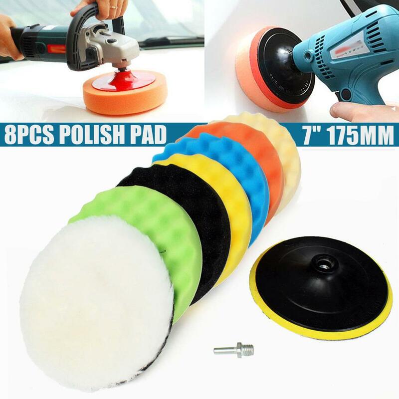 Kit de tampons de polissage et d'éponge de 8 à 7 pouces, de bonne qualité, utilisé pour le polissage des outils automobiles