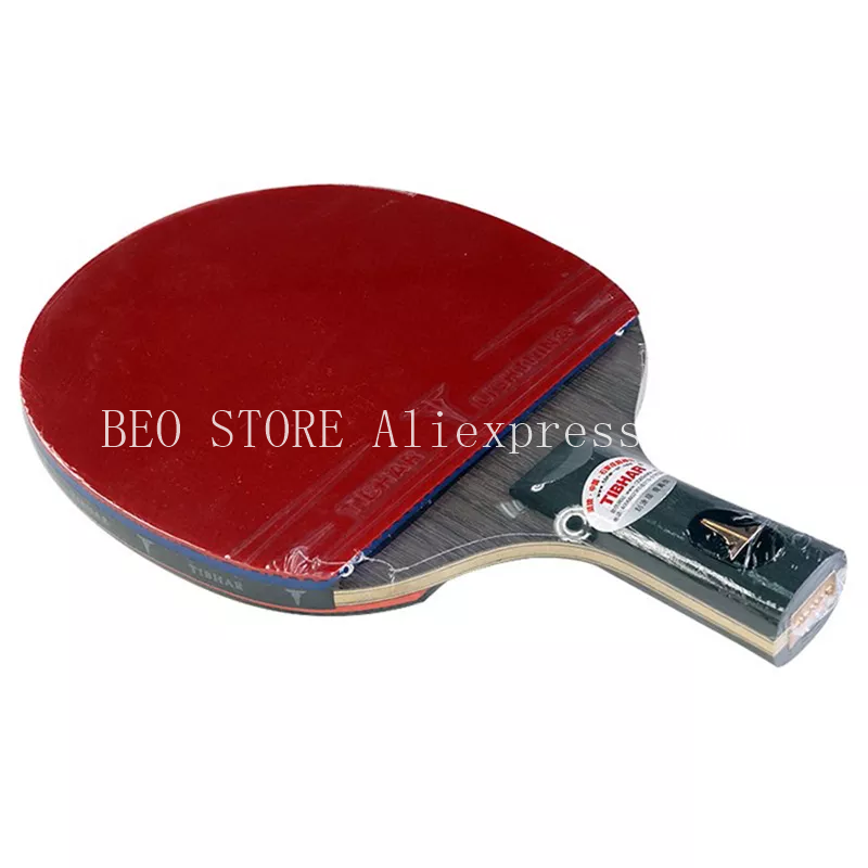 Tibhar 9 estrela raquete de tênis de mesa superior de borracha pegajosa lâmina de carbono raquetes de ping pong espinhas-em pingpong paddle bat