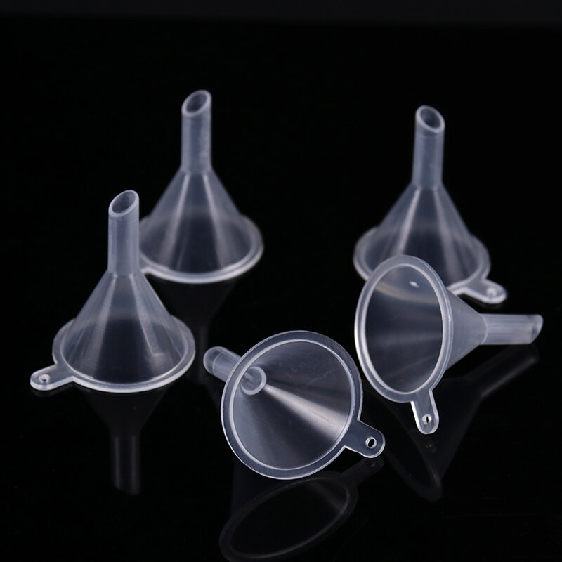 10PCS Mini Plastic Funnel Small Mouth Liquid Oil Funnels Laboratory Supplies Tools School Experimental Supplies