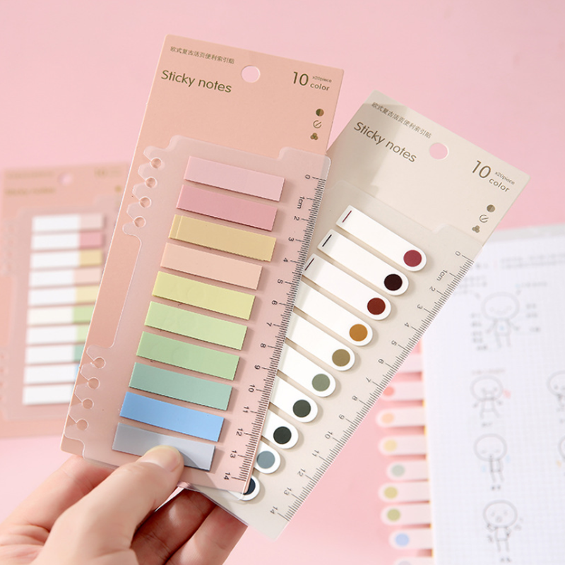 1pc Color Loose-leaf Index Sticky Notes Tearable Notepad Memo Pad Scrapbook Office School Supplies Stationery Notebooks Stickers