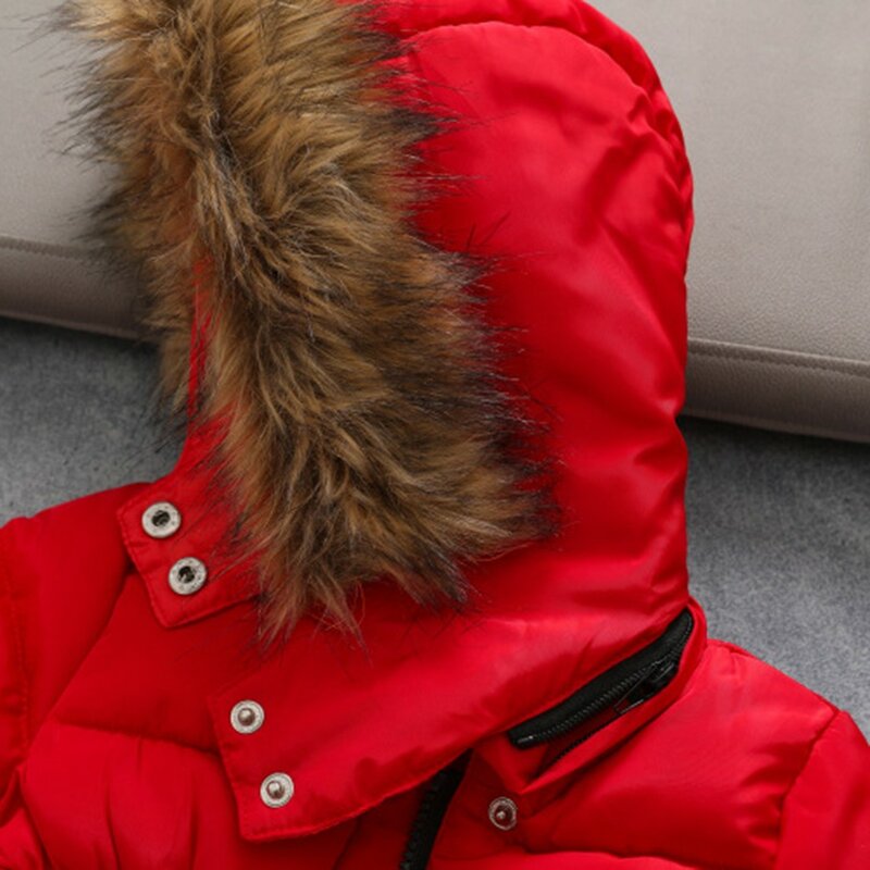 Doudoune d'hiver pour enfants, manteau épais à capuche avec fermeture éclair pour filles de 1 à 5 ans, nouvelle collection 2021