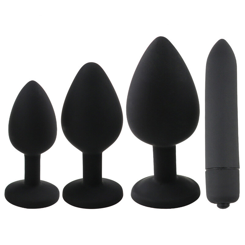 Juguetes sexuales anales para hombres y mujeres, masajeador de próstata de silicona suave, Mini bala vibradora erótica, productos anales para adultos Gay