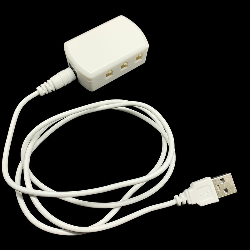 Diorama-Adaptador USB de corriente alterna, fuente de alimentación con 6 puertos de salida, diseño de vías de ferrocarril, diseño de tren, luces de calle, 5V