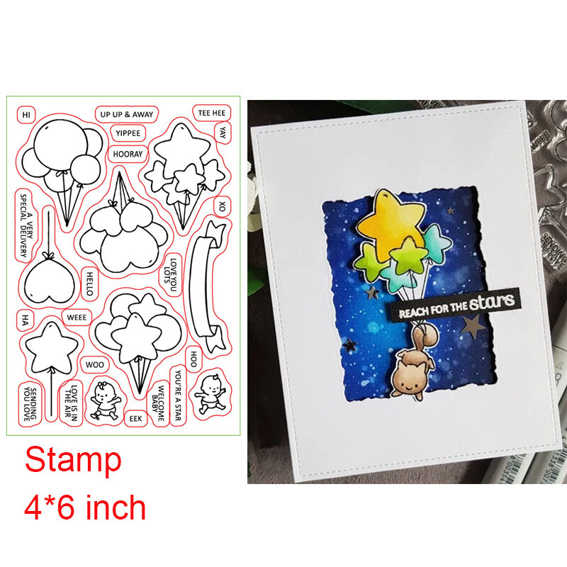 Troqueles de corte de Metal con palabras de animales, corazón, sellos transparentes claros para manualidades, tarjetas de papel de álbum de recortes, novedad de 2020