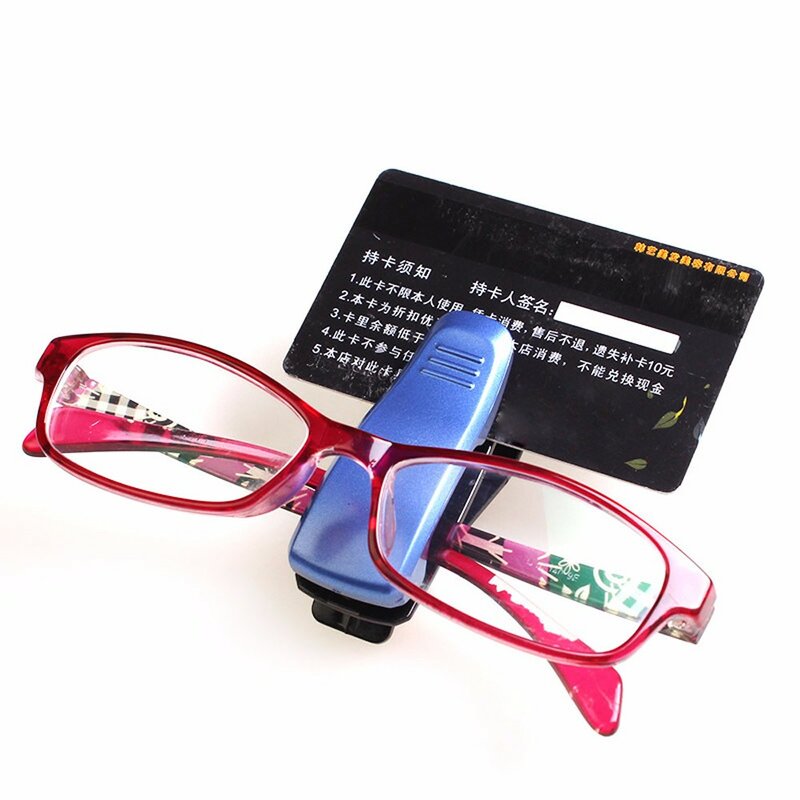 Portable Car Glasses Holder Storage Holder Sun Visor Sunglasses Eyeglasses Clip Auto Fastener Clip Glasses Cases Car Accessories