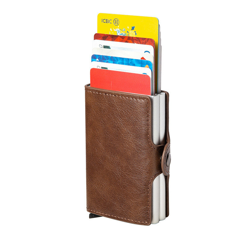 ZOVYVOL 2021 Unisex Business Kreditkarte Halter Brieftasche Metall Blockieren RFID Brieftasche ID Karte Fall Aluminium Reise Geldbörse Brieftasche