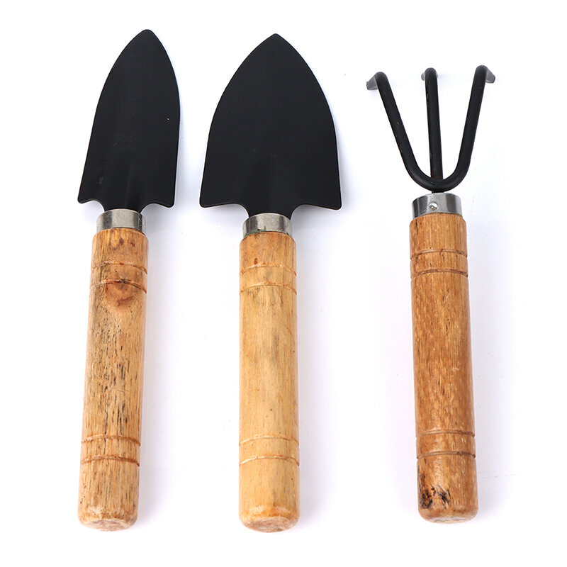 Conjunto de 3 peças de mini ferramentas bonsai jardim mini ferramentas manuais mini planta conjunto almofada de mão popular flor ferramentas de plantio