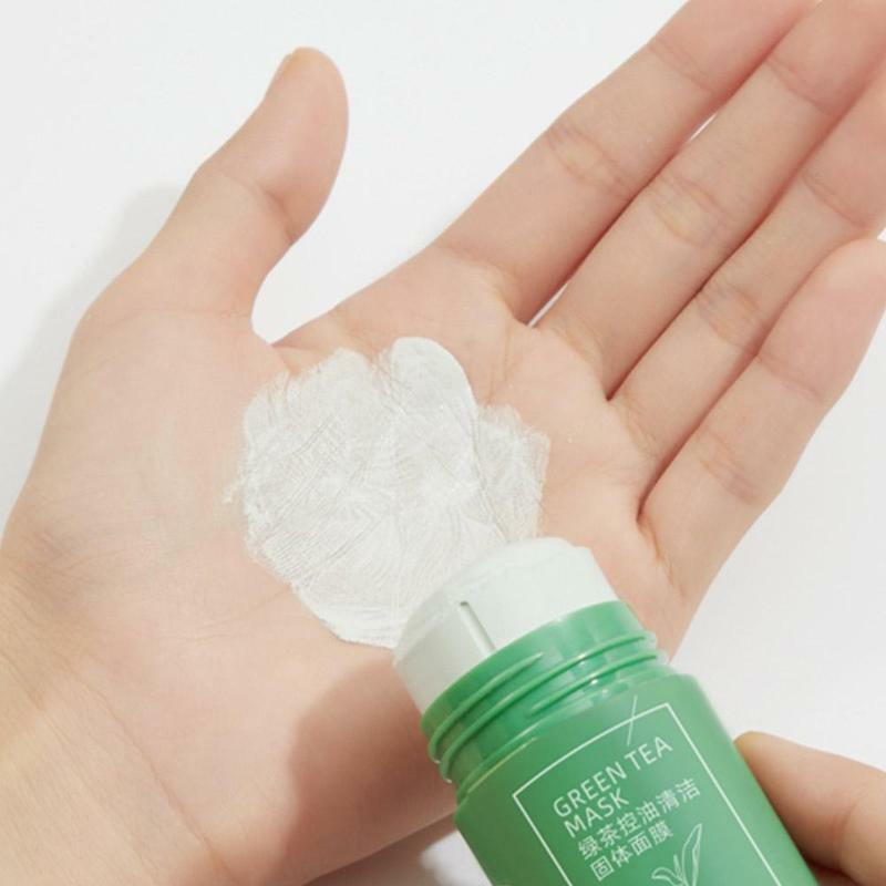 Green Tea Cleansing Face Skin Care Oil Control Blackhead Acne Clear Purifying Clay สีเขียว Masc Stik หน้ากาก