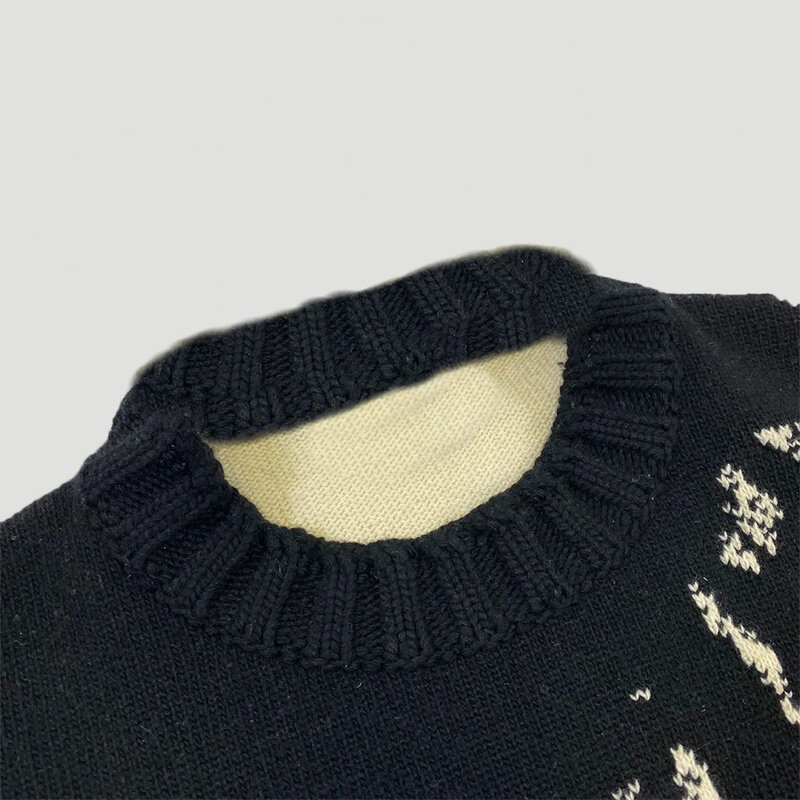 Streetwear Harajuku maglione uomo primavera autunno Vintage stile giapponese Pullover Anime ritratto stampa maglione lavorato a maglia Unisex XS-XL
