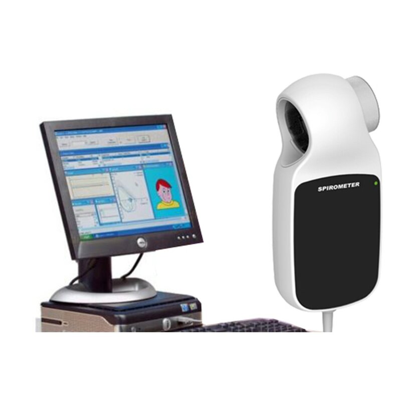 جهاز قياس التنفس الرقمي المحمول جهاز تشخيص التنفس بالرئة جهاز قياس التنفس مزود بتقنية البلوتوث/USB/PC جهاز تنفس الرئة
