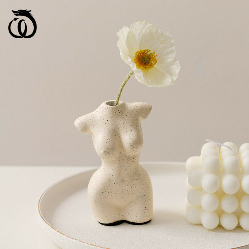 Nu feminino escultura vaso de flores corpo arte design vaso figura vasos de flores criativo feminino hobby vaso decoração para casa aa5