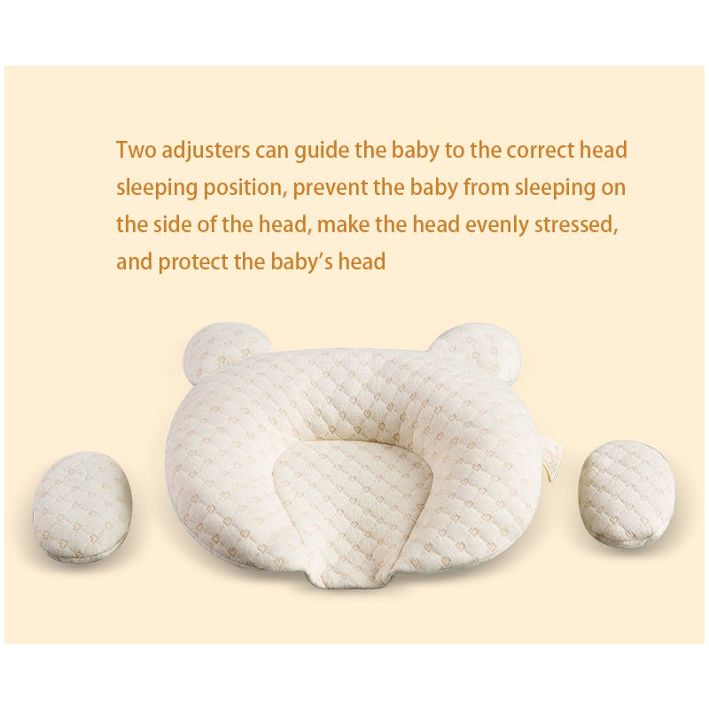 Almohada de látex para bebé, almohada estereotipada, corrección de forma de cabeza antisesgada para recién nacidos, previene deformidades en la cabeza, protege el cerebro