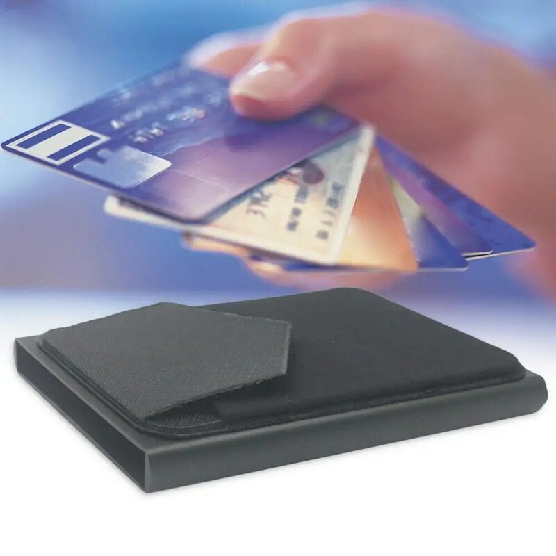 Мини-кошелек с RFID-картой Алюминиевый металлический защитный держатель для карт