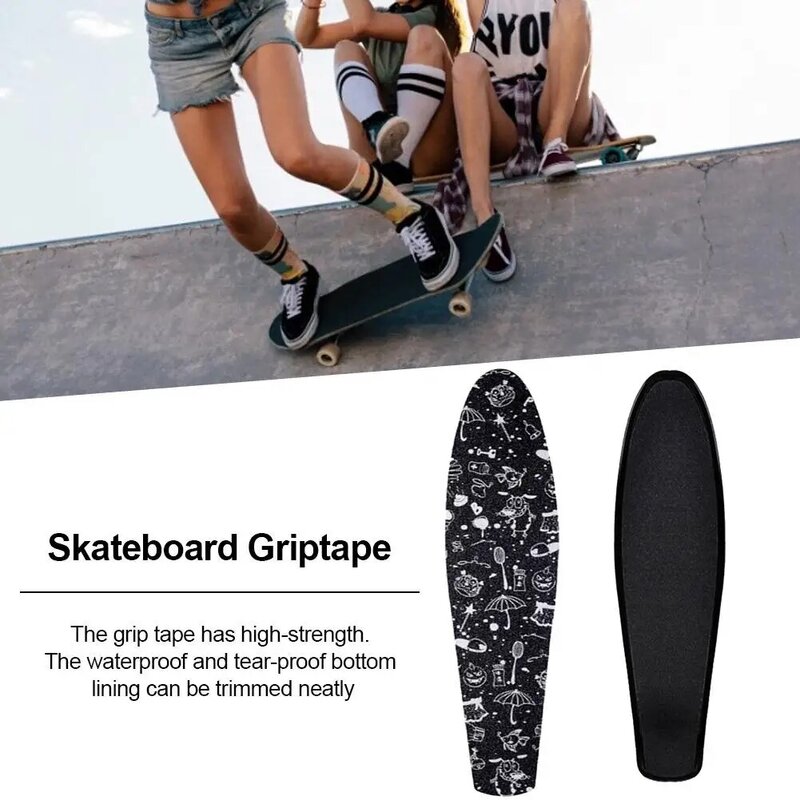 Amplas Skateboard 55cm amplas Rocker ganda Perlindungan Lingkungan stiker plat amplas Multi-graphic listrik Scoote